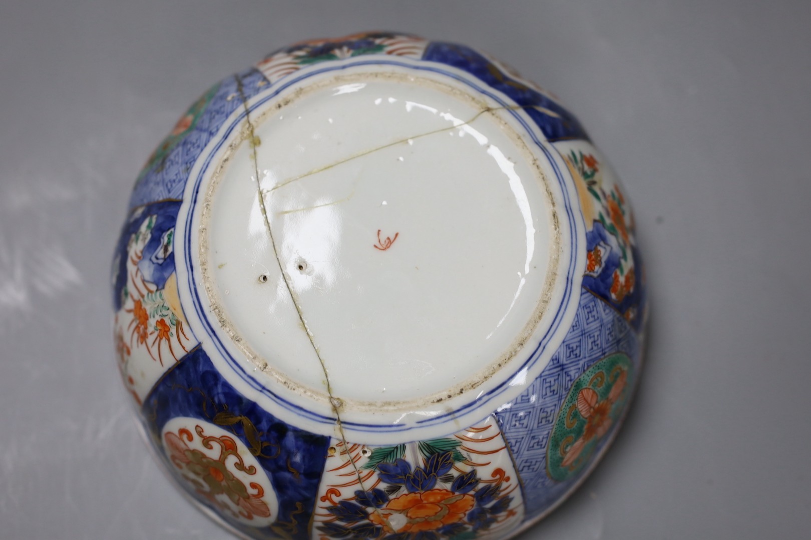 A Japanese Imari box and cover, by Fukugawa, a.f. 19cm diameter